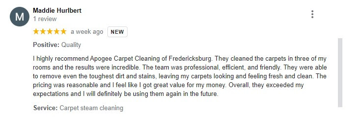 Carpet Cleaning Fredericksburg VA 22406